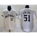 San Francisco Giants #51 Jung Hoo Lee White AmberGomez 'Gothic Fog Edition' Vapor Premier Limited Stitched Jersey