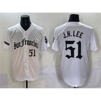 San Francisco Giants #51 Jung Hoo Lee White AmberGomez 'Gothic Fog Edition' Vapor Premier Limited Stitched Jersey