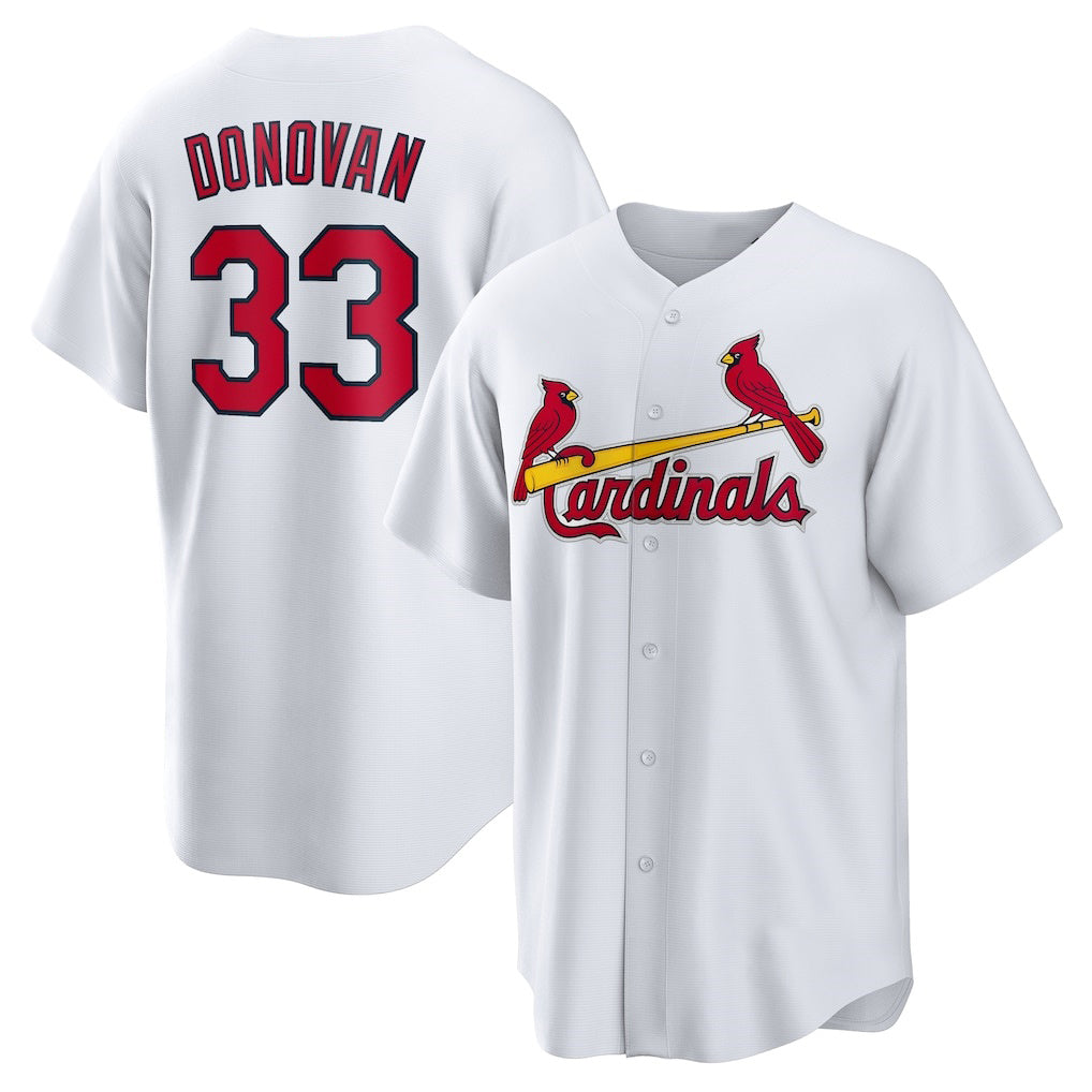 St. Louis Cardinals #33 Brendan Donovan White AmberGomez Home Replica Jersey
