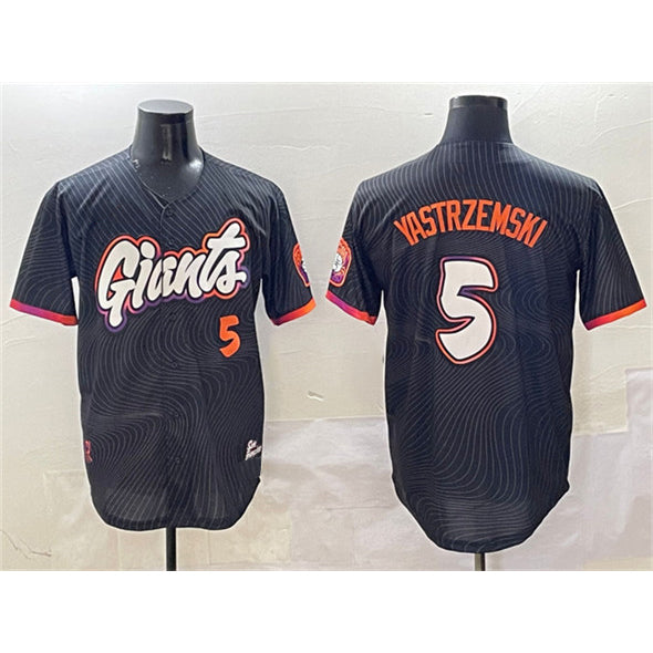 San Francisco Giants #5 Mike Yastrzemski Anthracite AmberGomez 2025 City Connect Limited Stitched Jersey