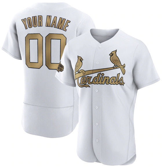 Custom St. Louis Cardinals Active Player White AmberGomez 2022 All-Star Flex Base Stitched Jersey