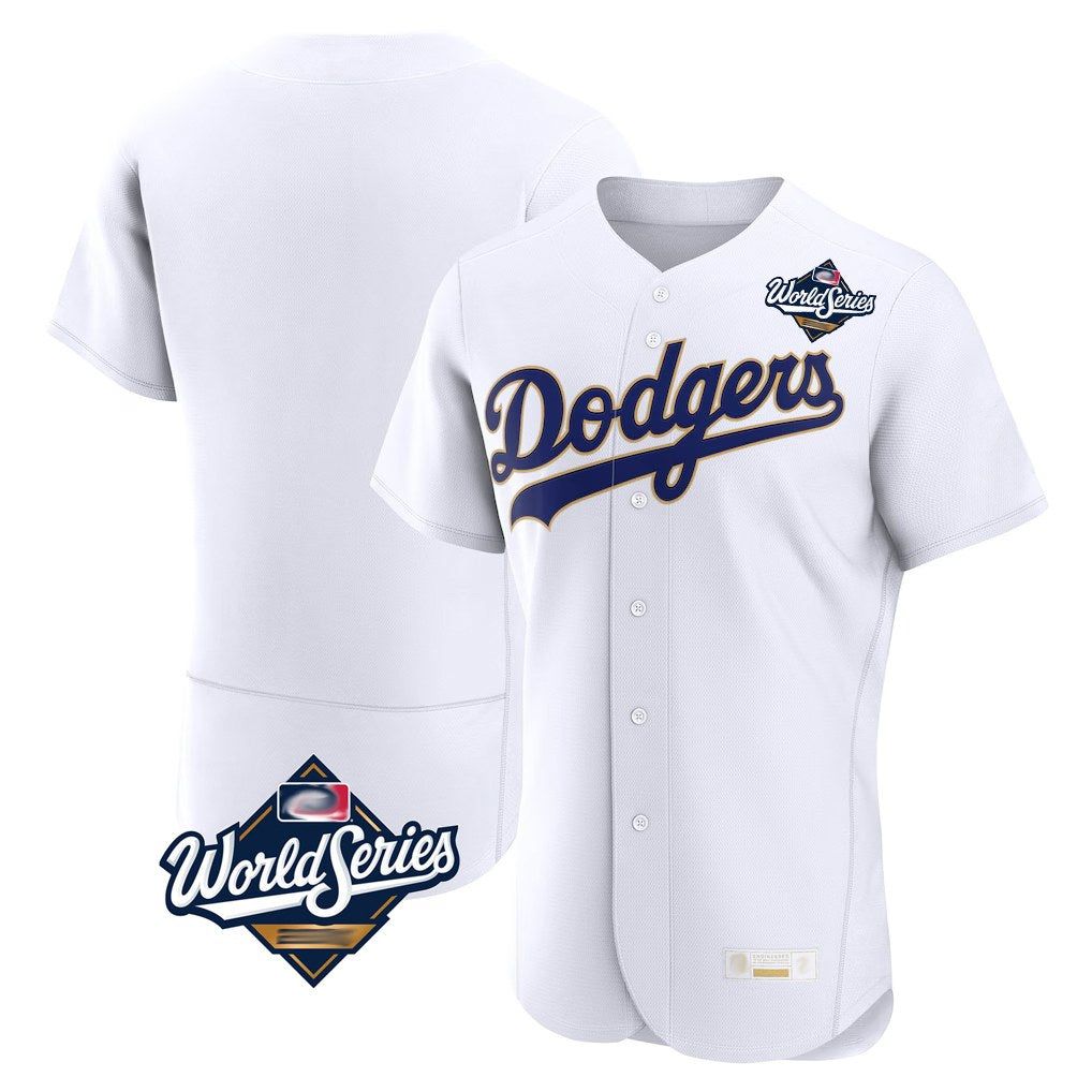 Los Angeles Dodgers Blank Player Gold White AmberGomez 2026 Collection Stadium Limited Elite World Series Stitched Jerseys