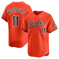 Baltimore Orioles #11 Jordan Westburg Orange AmberGomez 2025 2nd Alternate Limited Cool Base Stitched Jersey