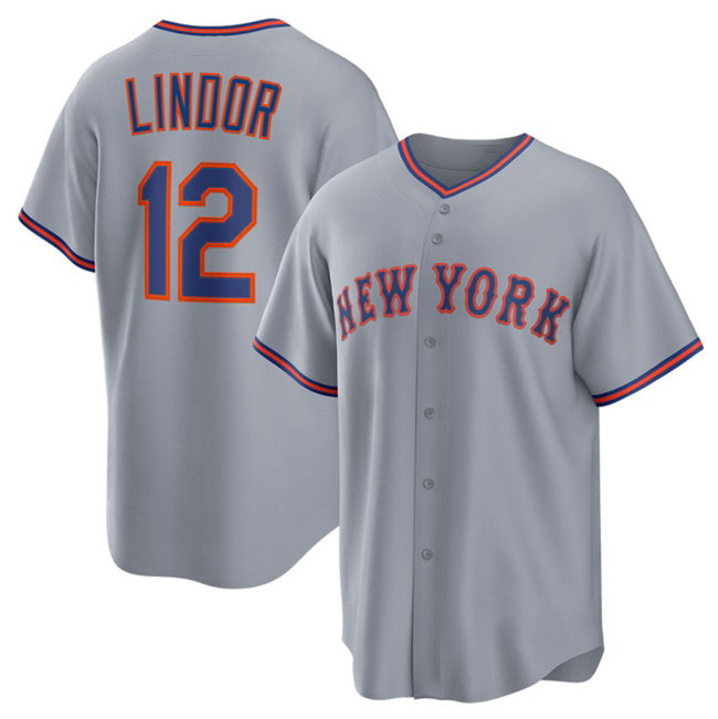 New York Mets #12 Francisco Lindor Gray AmberGomez 2025 Limited Stitched Jersey