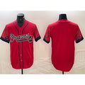 Atlanta Braves Blank Red AmberGomez City Connect Cool Base Stitched Jersey