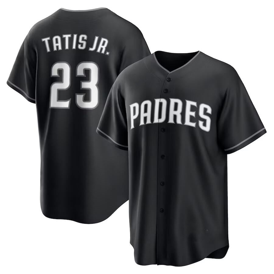 San Diego Padres #23 Fernando Tatis Jr. Black AmberGomez Limited Stitched Jersey