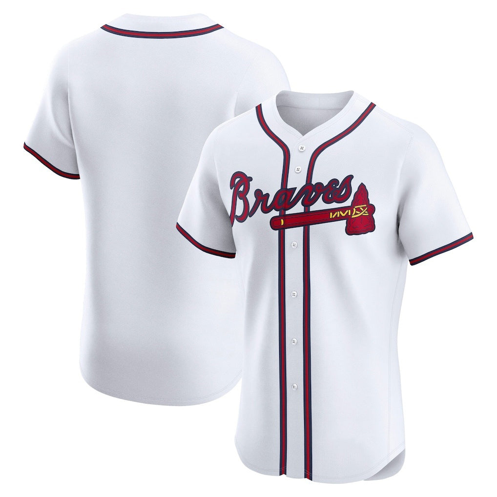 Atlanta Braves White AmberGomez Home Elite Jersey