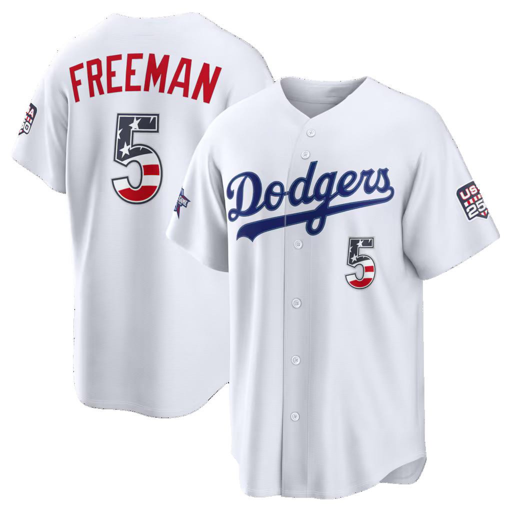 Los Angeles Dodgers #5 Freddie Freeman 2026 All-Star Edition Stars & Stripes White AmberGomez Stadium Jersey