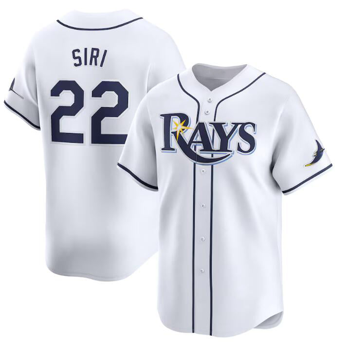 Tampa Bay Rays #22 Jose Siri White AmberGomez Home Limited Stitched Jersey