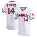 Los Angeles Angels #14 Logan O'Hoppe Player White AmberGomez T-shirt Home Limited Elite Stitched Jerseys