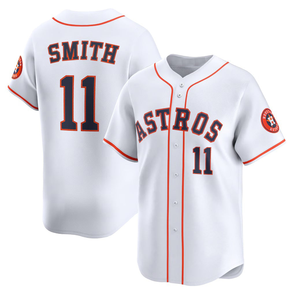 Houston Astros #11 Cam Smith White AmberGomez Home Limited Player Jersey