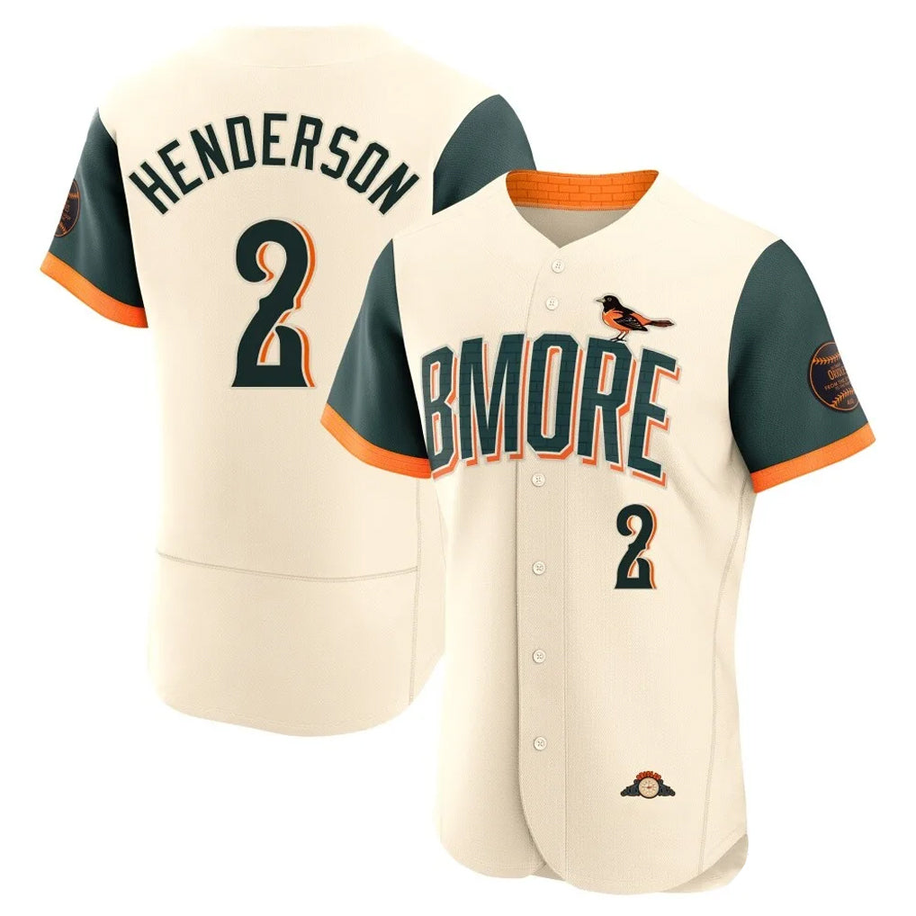 Baltimore Orioles #2 Gunnar Henderson Player Cream AmberGomez 2026 City Connect Limited Elite Home Game Stitched Jerseys