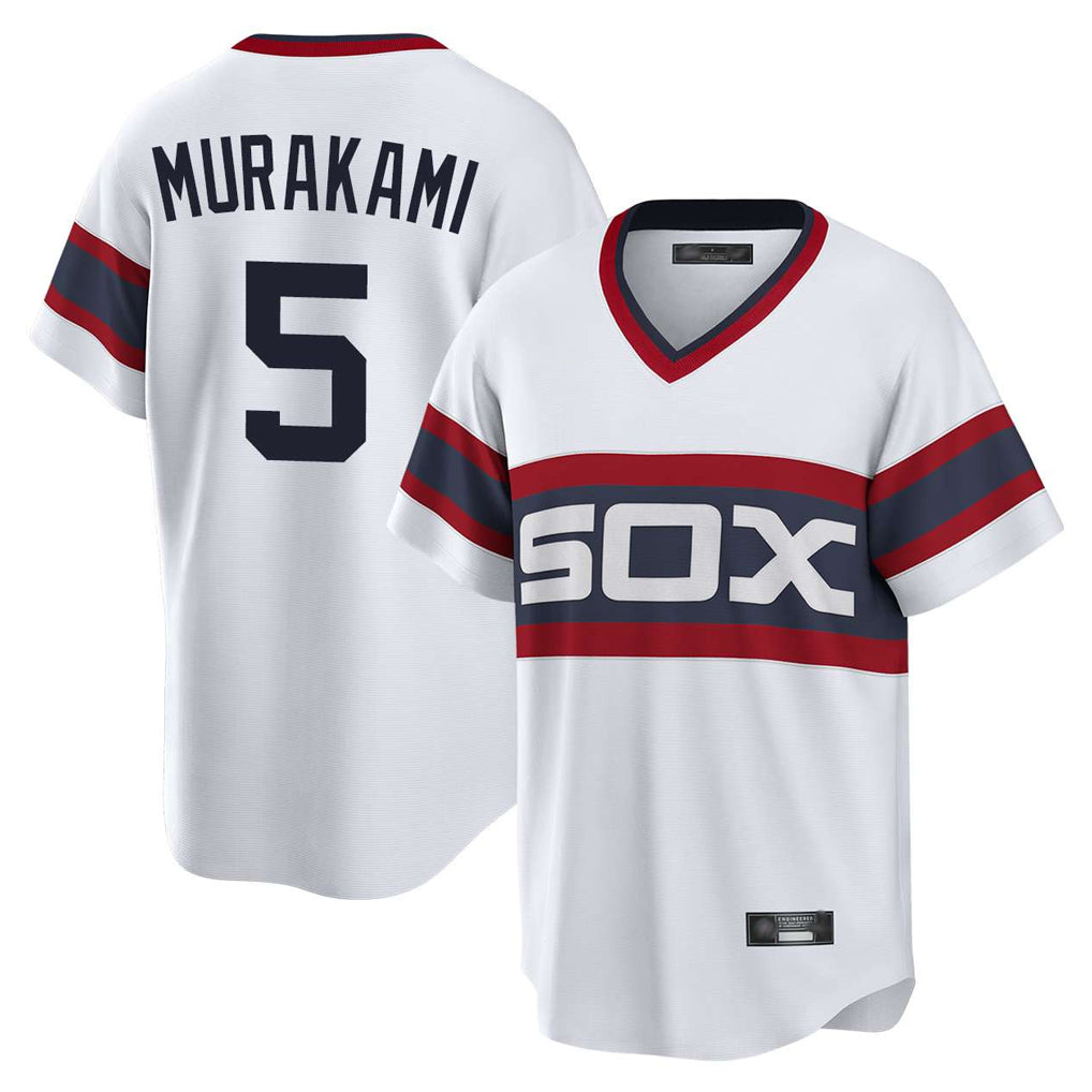 Chicago White Sox #5 Munetaka Murakami Player White AmberGomez T-shirt Home Game Stitched Jerseys