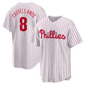 Philadelphia Phillies #8 Nick Castellanos White AmberGomez Replica Player Jersey