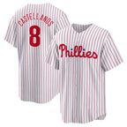 Philadelphia Phillies #8 Nick Castellanos White AmberGomez Replica Player Jersey