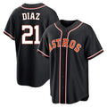 Houston Astros #21 Yainer Diaz Player Black AmberGomez Fashion Out Home Game Stitched Jerseys