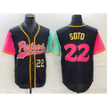 San Diego Padres #22 Juan Soto Number Black AmberGomez NEW 2023 City Connect Cool Base Stitched Jersey