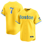 Boston Red Sox #7 Masataka Yoshida Player Yellow AmberGomez Limited Home Game Stitched Jerseys1