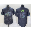 Tampa Bay Rays #15 Josh Lowe Number Charcoal AmberGomez 2024 City Connect Limited Stitched Jersey 2
