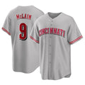 Cincinnati Reds #9 Matt McLain Player Gray AmberGomez Home Game Stitched Jerseys