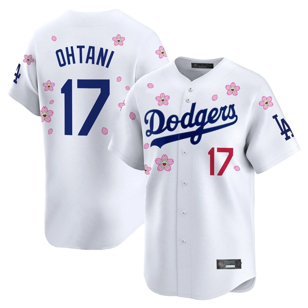 Los Angeles Dodgers #17 Shohei Ohtani Player White AmberGomez Tokyo Series Vapor Premier Limited Stitched Jerseys