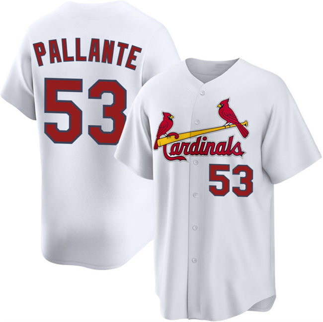 St. Louis Cardinals #53 Andre Pallante White AmberGomez 2Home Limited Stitched Jersey