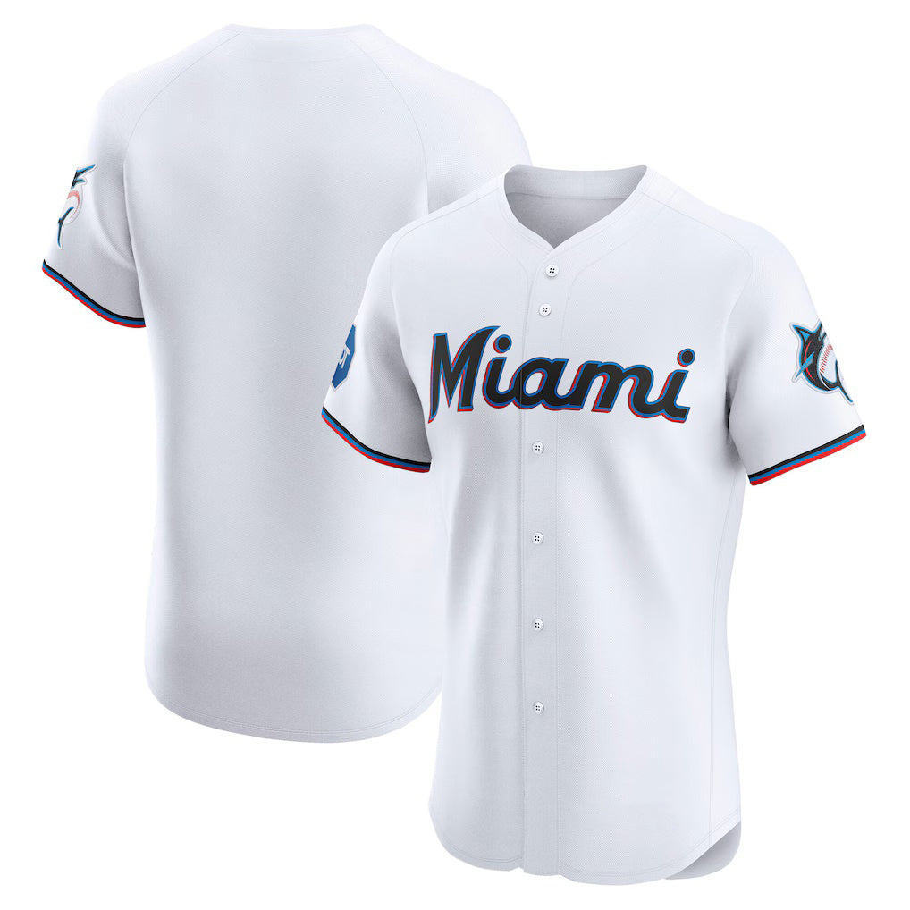 Miami Marlins White AmberGomez Home Elite Jersey