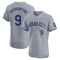 Kansas City Royals #9 Vinnie Pasquantino Player Gray AmberGomez Limited Elite Home Stitched Jerseys