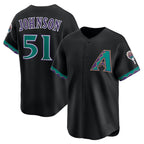 Arizona Diamondbacks #51 Randy Johnson Black AmberGomez Throwback Cooperstown Collection Limited Jersey