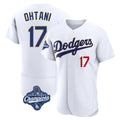 Los Angeles Dodgers #17 Shohei Ohtani Player Gold White AmberGomez World Series Meet 2026 Collection Stadium Limited Elite Stitched Jerseys