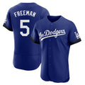 Los Angeles Dodgers #5 Freddie Freeman Player Royal AmberGomez City Connect Elite Home Stitched Jerseys