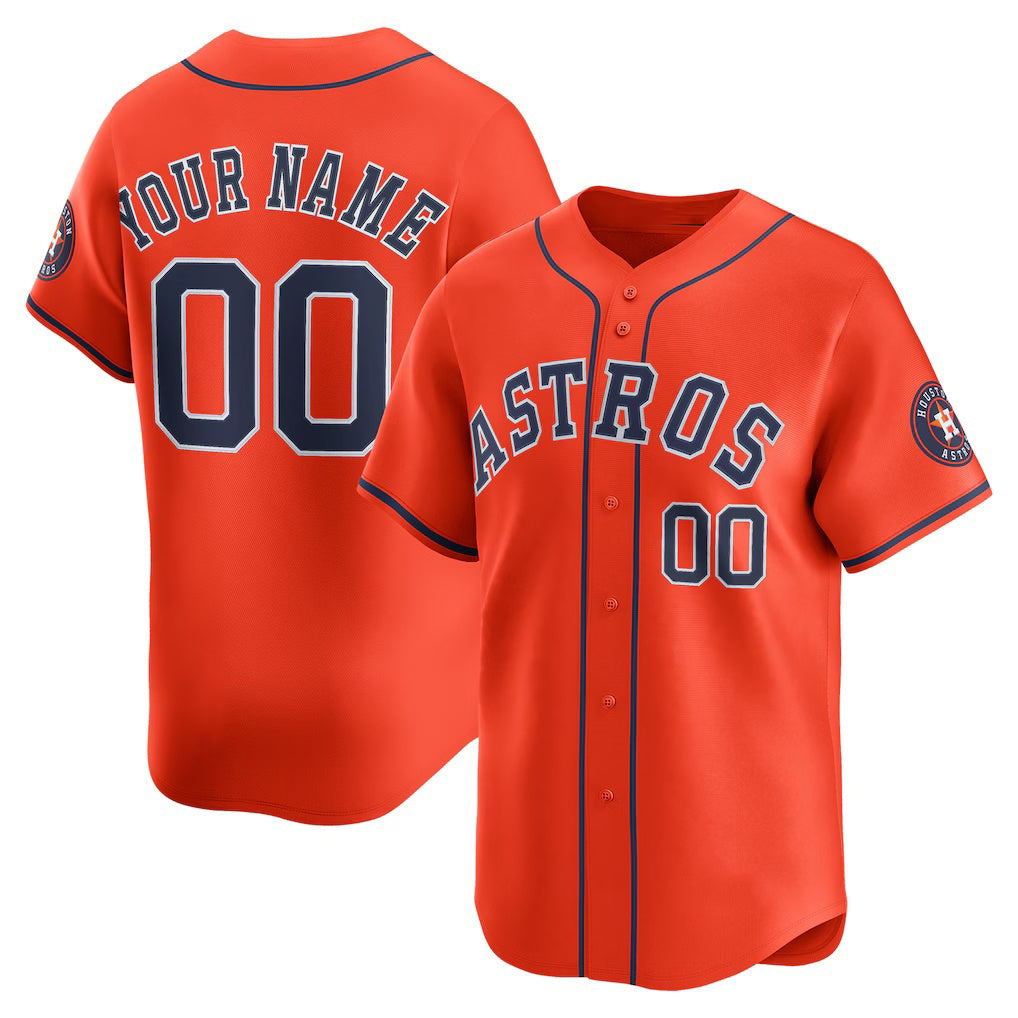 Custom Houston Astros Orange AmberGomez Alternate Limited Jersey