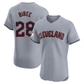 Cleveland Guardians #28 Tanner Bibee Player Gray AmberGomez Road Limited Elite Home Stitched Jerseys