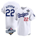 Los Angeles Dodgers #22 Clayton Kershaw Player White AmberGomez World Series Limited Home Stitched Jerseys