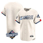Los Angeles Dodgers Blank Player Cream AmberGomez City Connect Limited Home World Series Stitched Jerseys