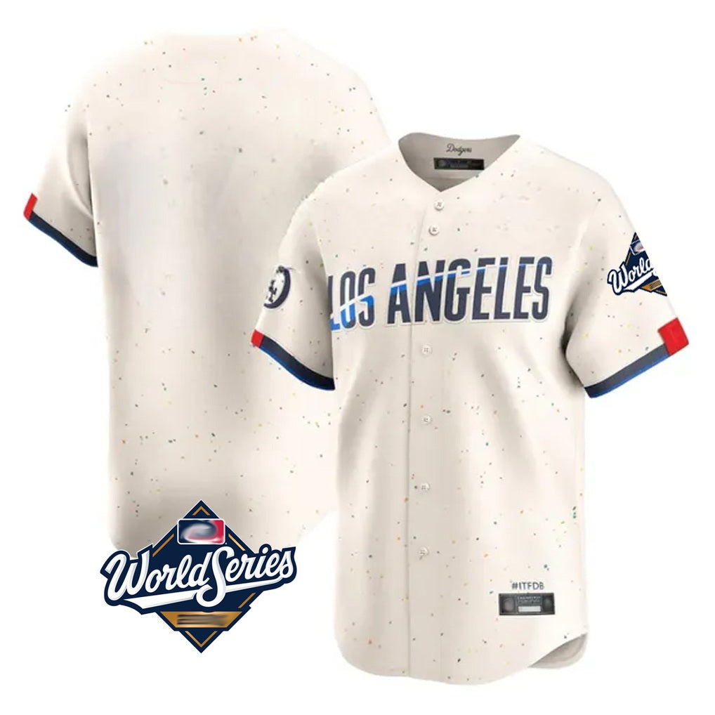 Los Angeles Dodgers Blank Player Cream AmberGomez City Connect Limited Home World Series Stitched Jerseys