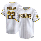 San Diego Padres #22 Mason Miller White AmberGomez Home Limited Player Jersey