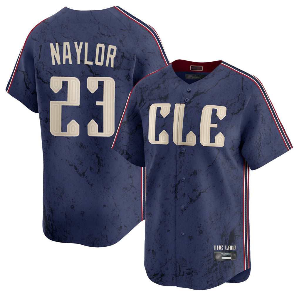 Cleveland Guardians #23 Bo Naylor Player Navy AmberGomez City Connect Limited Home Stitched Jerseys
