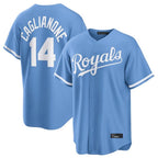 Kansas City Royals #14 Jac Caglianone Player Light Blue AmberGomez Home Game Stitched Jerseys