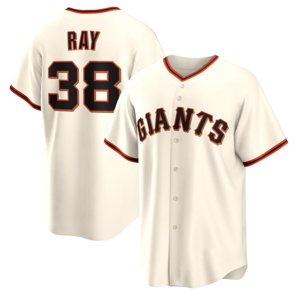 San Francisco Giants #38 Robbie Ray Cream AmberGomez Home Replica Jersey