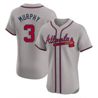 Atlanta Braves #3 Dale Murphy Player Gray AmberGomez Limited Elite Home Game Stitched Jerseys