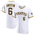 Pittsburgh Pirates #6 Konnor Griffin White AmberGomez Home Authentic Jersey