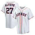 Houston Astros #27 Jose Altuve White AmberGomez Home Replica Player Name Jersey