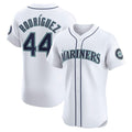 Seattle Mariners #44 Julio Rodr¨ªguez White AmberGomez Home Elite Jersey