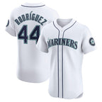 Seattle Mariners #44 Julio Rodr¨ªguez White AmberGomez Home Elite Jersey