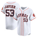 Houston Astros #53 Cristian Javier White AmberGomez Home Limited Player Jersey