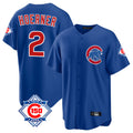 Chicago Cubs #2 Nico Hoerner Player Royal AmberGomez 150th Anniversary Home Game Stitched Jerseys