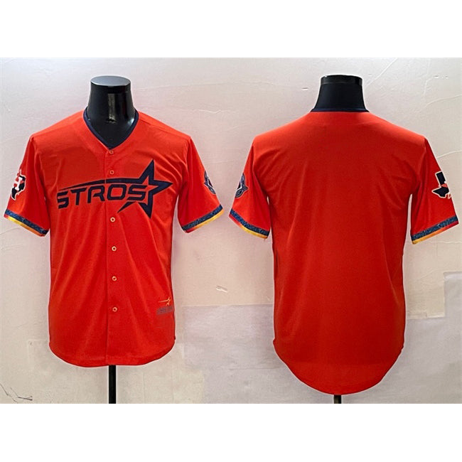 Houston Astros Blank Orange AmberGomez 2025 City Connect With Texas Patch Limited Stitched Jersey