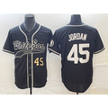 Chicago White Sox #45 Michael Jordan Number Black AmberGomez Cool Base Stitched Jersey