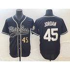 Chicago White Sox #45 Michael Jordan Number Black AmberGomez Cool Base Stitched Jersey